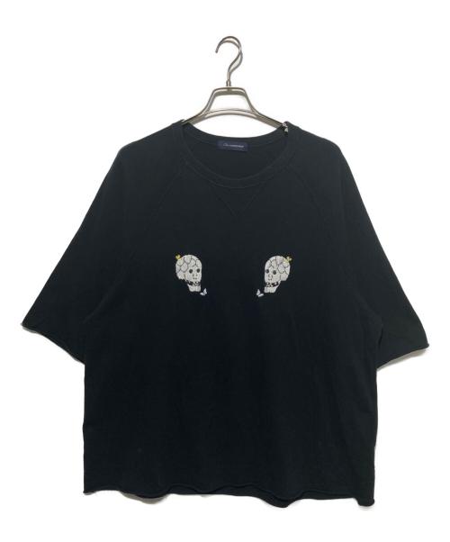 JohnUNDERCOVER（ジョンアンダーカバー）JohnUNDERCOVER (ジョンアンダーカバー) カットオフハーフスリーブスウェット ブラック サイズ:3の古着・服飾アイテム