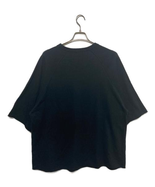 JohnUNDERCOVER（ジョンアンダーカバー）JohnUNDERCOVER (ジョンアンダーカバー) カットオフハーフスリーブスウェット ブラック サイズ:3の古着・服飾アイテム