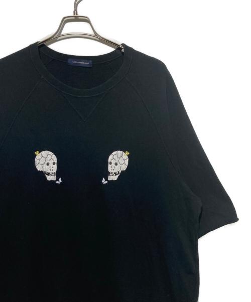 JohnUNDERCOVER（ジョンアンダーカバー）JohnUNDERCOVER (ジョンアンダーカバー) カットオフハーフスリーブスウェット ブラック サイズ:3の古着・服飾アイテム