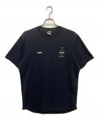 F.C.R.B.エフシーレアルブリストル）の古着「MULTI COLOR LOGO S/S TOP」｜ブラック