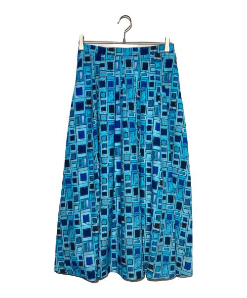 HERALBONY（ヘラルボニー）HERALBONY (ヘラルボニー) フレアスカート「青い窓」 ブルー サイズ:Mの古着・服飾アイテム