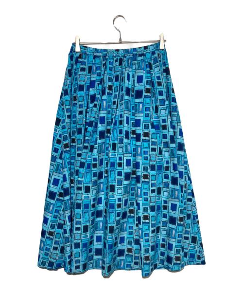 HERALBONY（ヘラルボニー）HERALBONY (ヘラルボニー) フレアスカート「青い窓」 ブルー サイズ:Mの古着・服飾アイテム