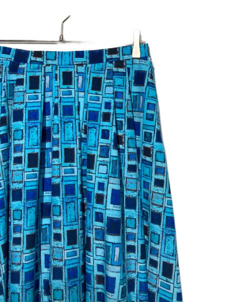 HERALBONY（ヘラルボニー）HERALBONY (ヘラルボニー) フレアスカート「青い窓」 ブルー サイズ:Mの古着・服飾アイテム