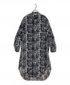 HERALBONYヘラルボニー）の古着「シャツワンピース「小川真広」」｜ホワイト×ブラック