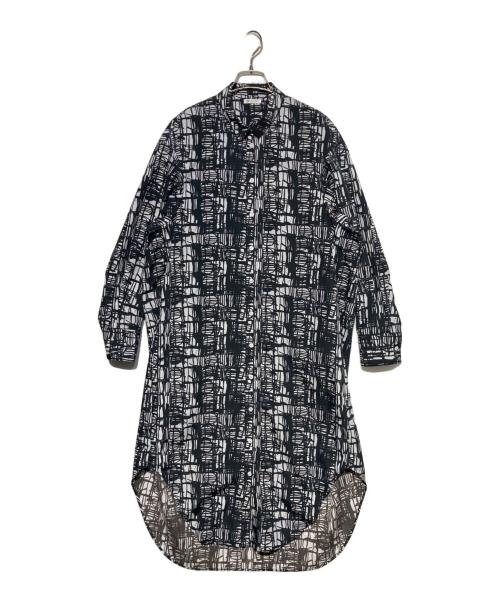 HERALBONY（ヘラルボニー）HERALBONY (ヘラルボニー) シャツワンピース「小川真広」 ホワイト×ブラック サイズ:Fの古着・服飾アイテム