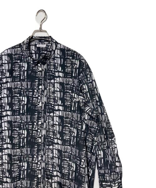 HERALBONY（ヘラルボニー）HERALBONY (ヘラルボニー) シャツワンピース「小川真広」 ホワイト×ブラック サイズ:Fの古着・服飾アイテム