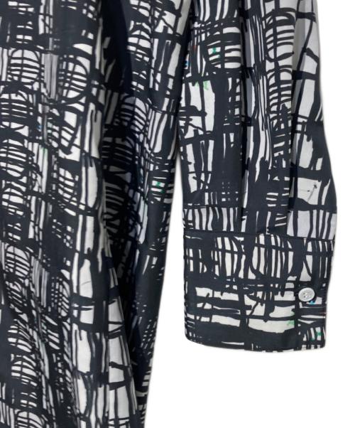 HERALBONY（ヘラルボニー）HERALBONY (ヘラルボニー) シャツワンピース「小川真広」 ホワイト×ブラック サイズ:Fの古着・服飾アイテム