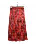 HERALBONY（ヘラルボニー）の古着「サテンスカート「りんごのブーケ」」｜レッド