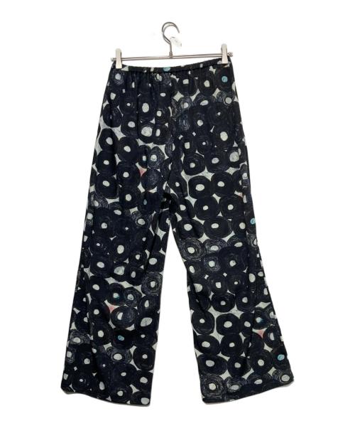 HERALBONY（ヘラルボニー）HERALBONY (ヘラルボニー) サテンパンツ「（無題）（丸）」 ブラック サイズ:FREEの古着・服飾アイテム