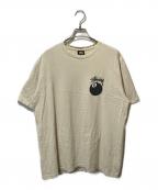 stussyステューシー）の古着「８ボールプリントTシャツ」｜アイボリー