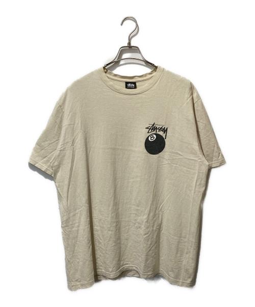 stussy（ステューシー）stussy (ステューシー) ８ボールプリントTシャツ アイボリー サイズ:Lの古着・服飾アイテム