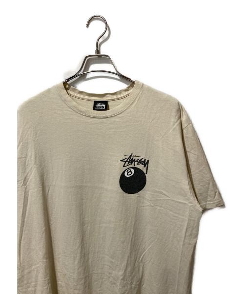 stussy（ステューシー）stussy (ステューシー) ８ボールプリントTシャツ アイボリー サイズ:Lの古着・服飾アイテム