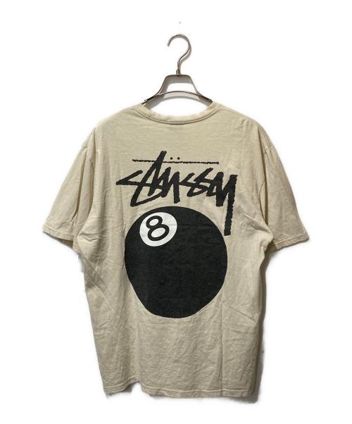stussy（ステューシー）stussy (ステューシー) ８ボールプリントTシャツ アイボリー サイズ:Lの古着・服飾アイテム