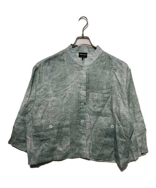 GIORGIO ARMANI（ジョルジョアルマーニ）GIORGIO ARMANI (ジョルジョアルマーニ) リネンジャケット ブルー サイズ:48の古着・服飾アイテム
