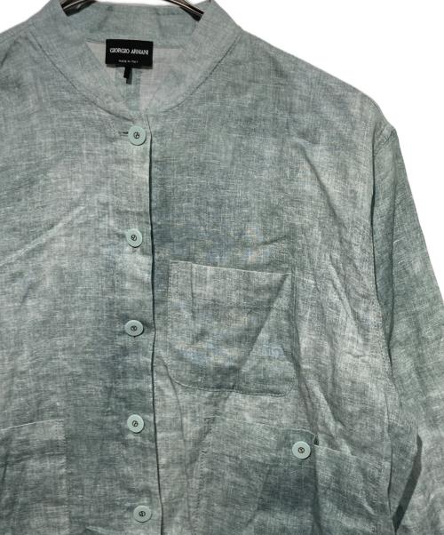 GIORGIO ARMANI（ジョルジョアルマーニ）GIORGIO ARMANI (ジョルジョアルマーニ) リネンジャケット ブルー サイズ:48の古着・服飾アイテム