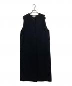 KAGUREカグレ）の古着「ウールタックジャンパースカート」｜ブラック