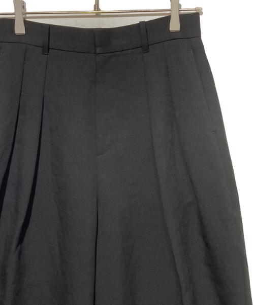 Curensology（カレンソロジー）Curensology (カレンソロジー) プレーンツータックパンツ ブラック サイズ:38の古着・服飾アイテム