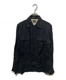 THE GROOVIN HIGH（ザ グルービン ハイ）の古着「リネンシャツ」｜ブラック