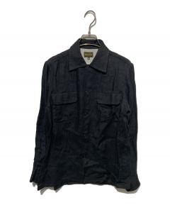 中古・古着通販】FLAX (フラックス) 長袖シャツ 90'sリネンシャツ