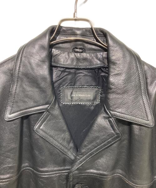 JIM&MARYLOU（ジムアンドメアリールー）JIM&MARYLOU (ジムアンドメアリールー) レザーカーコート ブラック サイズ:Lの古着・服飾アイテム