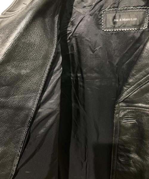 JIM&MARYLOU（ジムアンドメアリールー）JIM&MARYLOU (ジムアンドメアリールー) レザーカーコート ブラック サイズ:Lの古着・服飾アイテム