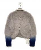 mame kurogouchマメ）の古着「Fur Knitted Cardigan」｜ベージュ