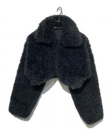 BIOTOP（ビオトープ）の古着「Cropped fur coat」｜ブラック