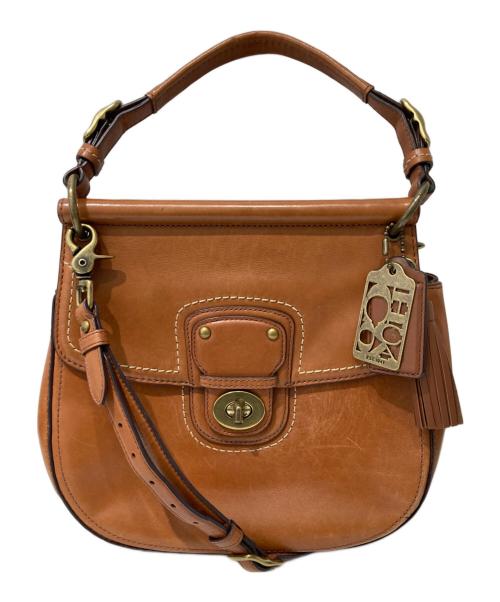 COACH（コーチ）COACH (コーチ) ターンロックショルダーバッグ ブラウンの古着・服飾アイテム