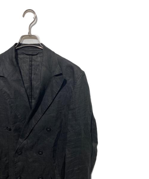 giannetto（ジャンネット）giannetto (ジャンネット) OCEANO リネンダブルジャケット ブラック サイズ:48の古着・服飾アイテム