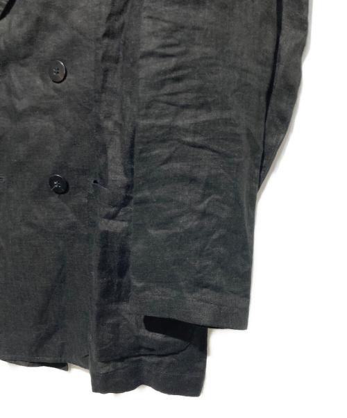 giannetto（ジャンネット）giannetto (ジャンネット) OCEANO リネンダブルジャケット ブラック サイズ:48の古着・服飾アイテム
