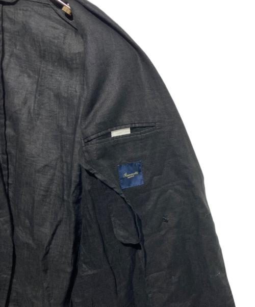 giannetto（ジャンネット）giannetto (ジャンネット) OCEANO リネンダブルジャケット ブラック サイズ:48の古着・服飾アイテム