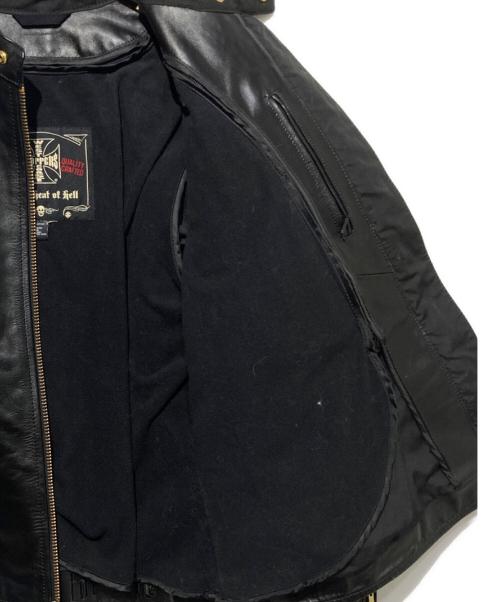 WEST COAST CHOPPERS（ウエストコーストチョッパーズ）WEST COAST CHOPPERS (ウエストコーストチョッパーズ) シングルライダースジャケット ブラック サイズ:XXLの古着・服飾アイテム