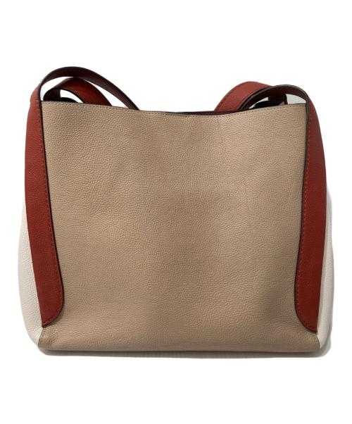 COACH（コーチ）COACH (コーチ) ハドリー ホーボー カラーブロック トートバッグ ベージュの古着・服飾アイテム