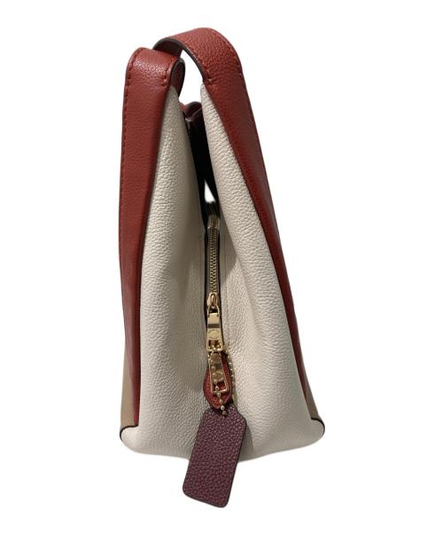 COACH（コーチ）COACH (コーチ) ハドリー ホーボー カラーブロック トートバッグ ベージュの古着・服飾アイテム