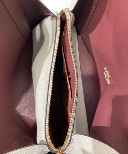 COACH（コーチ）COACH (コーチ) ハドリー ホーボー カラーブロック トートバッグ ベージュの古着・服飾アイテム
