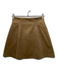 Apuweiser-riche（アプワイザーリッシェ）の古着「バックZIPスエードミニスカート」｜ブラウン