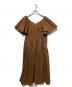 Estella.K（エステラケー）の古着「ギャザーワンピース」｜ブラウン