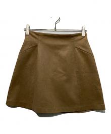 Apuweiser-riche（アプワイザーリッシェ）の古着「バックZIPスエードミニスカート」｜ブラウン