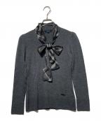 BURBERRY LONDONバーバリーロンドン）の古着「ボウタイニット」｜グレー