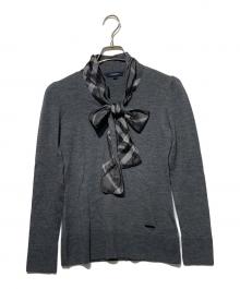 BURBERRY LONDON（バーバリーロンドン）の古着「ボウタイニット」｜グレー
