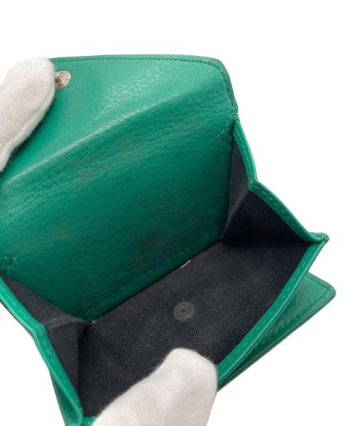 BALENCIAGA（バレンシアガ）BALENCIAGA (バレンシアガ) ペーパーミニウォレット グリーンの古着・服飾アイテム
