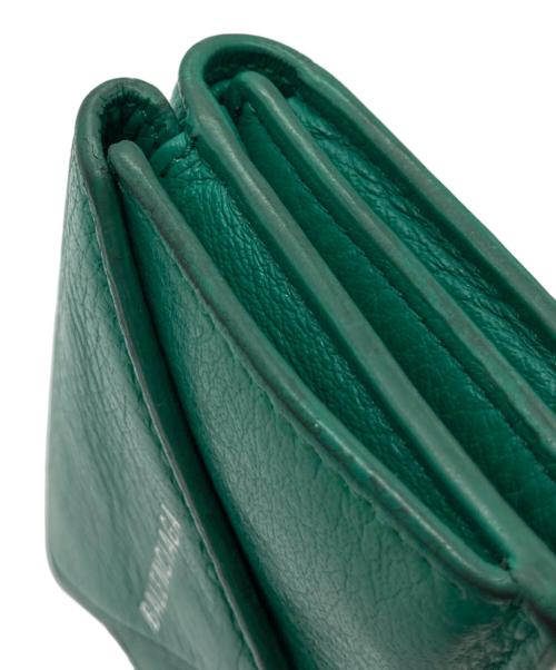 BALENCIAGA（バレンシアガ）BALENCIAGA (バレンシアガ) ペーパーミニウォレット グリーンの古着・服飾アイテム