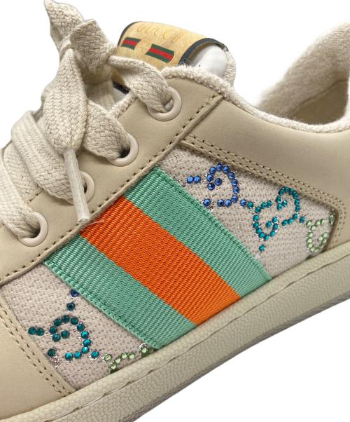 GUCCI（グッチ）GUCCI (グッチ) スクリーナー ローカットスニーカー ホワイト サイズ:37の古着・服飾アイテム