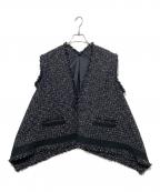 sacaiサカイ）の古着「20SS フリンジツイードベスト」｜ブラック
