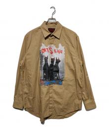 CVTVLIST（カタリスト）の古着「"CAT$ LIFE" Shirt」｜ベージュ