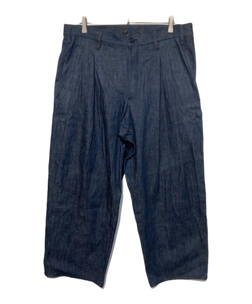 Y's for men（ワイズフォーメン）Y's for men (ワイズフォーメン) タックワイドデニムパンツ インディゴ サイズ:2の古着・服飾アイテム