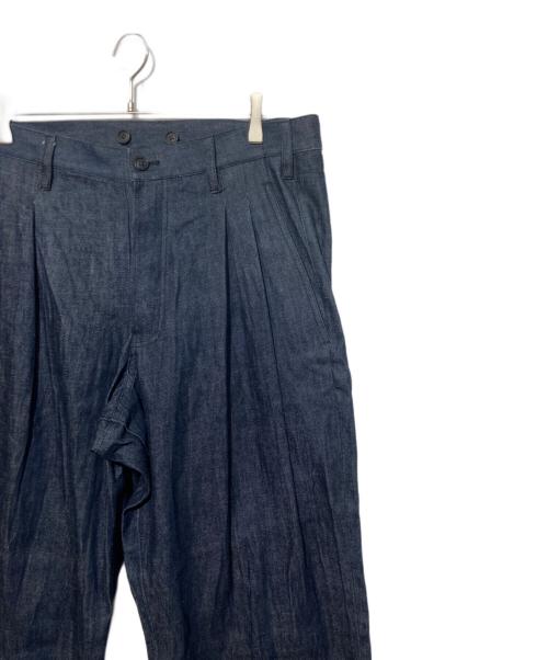 Y's for men（ワイズフォーメン）Y's for men (ワイズフォーメン) タックワイドデニムパンツ インディゴ サイズ:2の古着・服飾アイテム