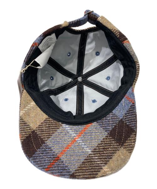 Vivienne Westwood（ヴィヴィアンウエストウッド）Vivienne Westwood (ヴィヴィアンウエストウッド) チェックツイードキャップ ベージュの古着・服飾アイテム