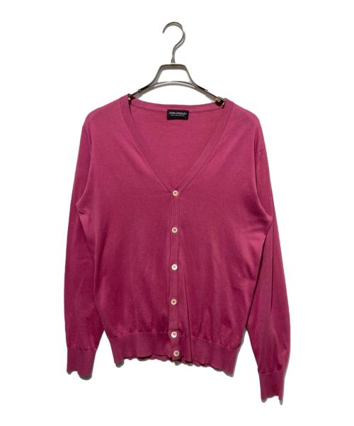 JOHN SMEDLEY（ジョンスメドレー）JOHN SMEDLEY (ジョンスメドレー) ニットカーディガン ピンク サイズ:Ｓの古着・服飾アイテム