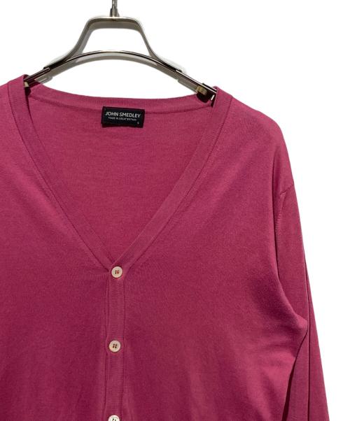 JOHN SMEDLEY（ジョンスメドレー）JOHN SMEDLEY (ジョンスメドレー) ニットカーディガン ピンク サイズ:Ｓの古着・服飾アイテム